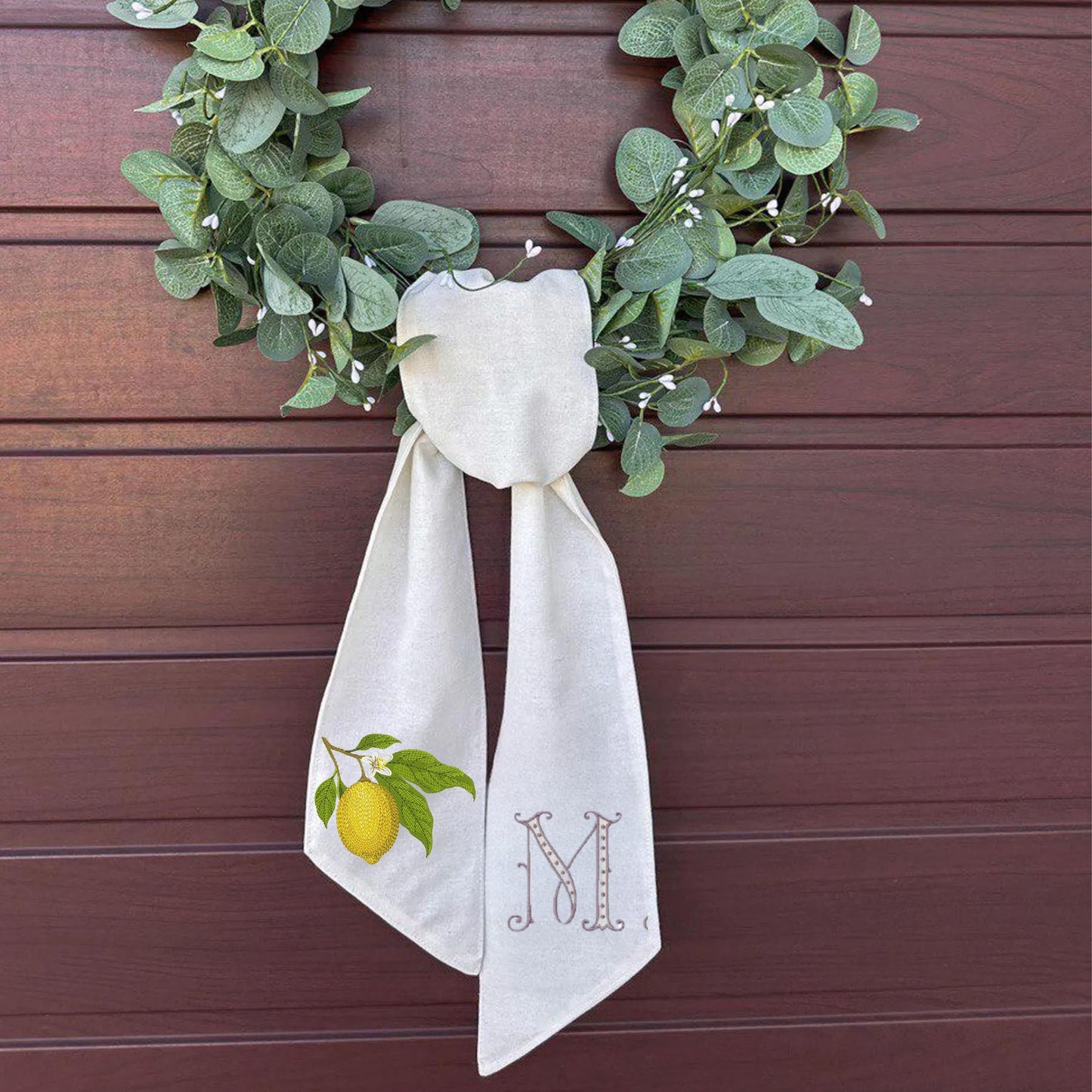 Floral Wreath Sash, Bridal Shower & Housewarming Gift, Monogrammed image 6