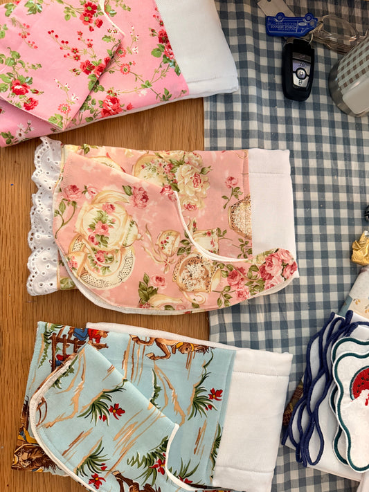 Baby bib and burp cloth