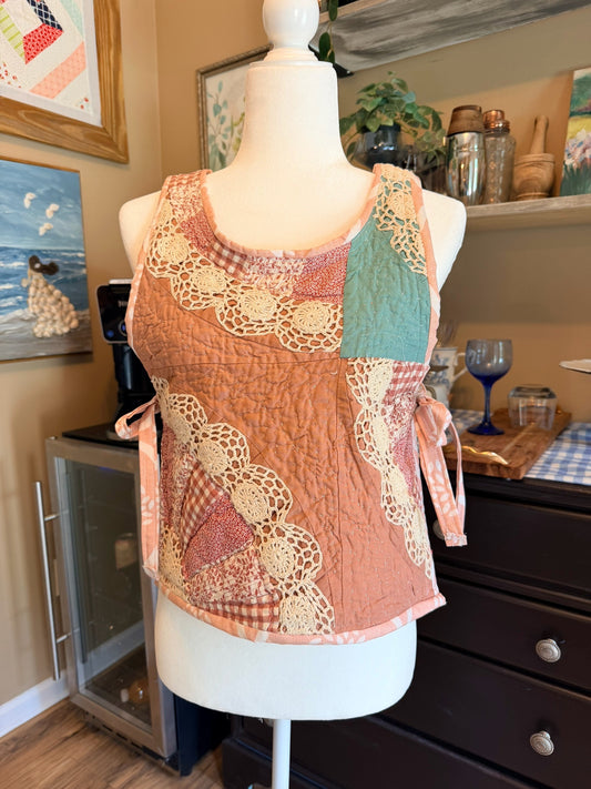 Handmade Quilted Tie Tank