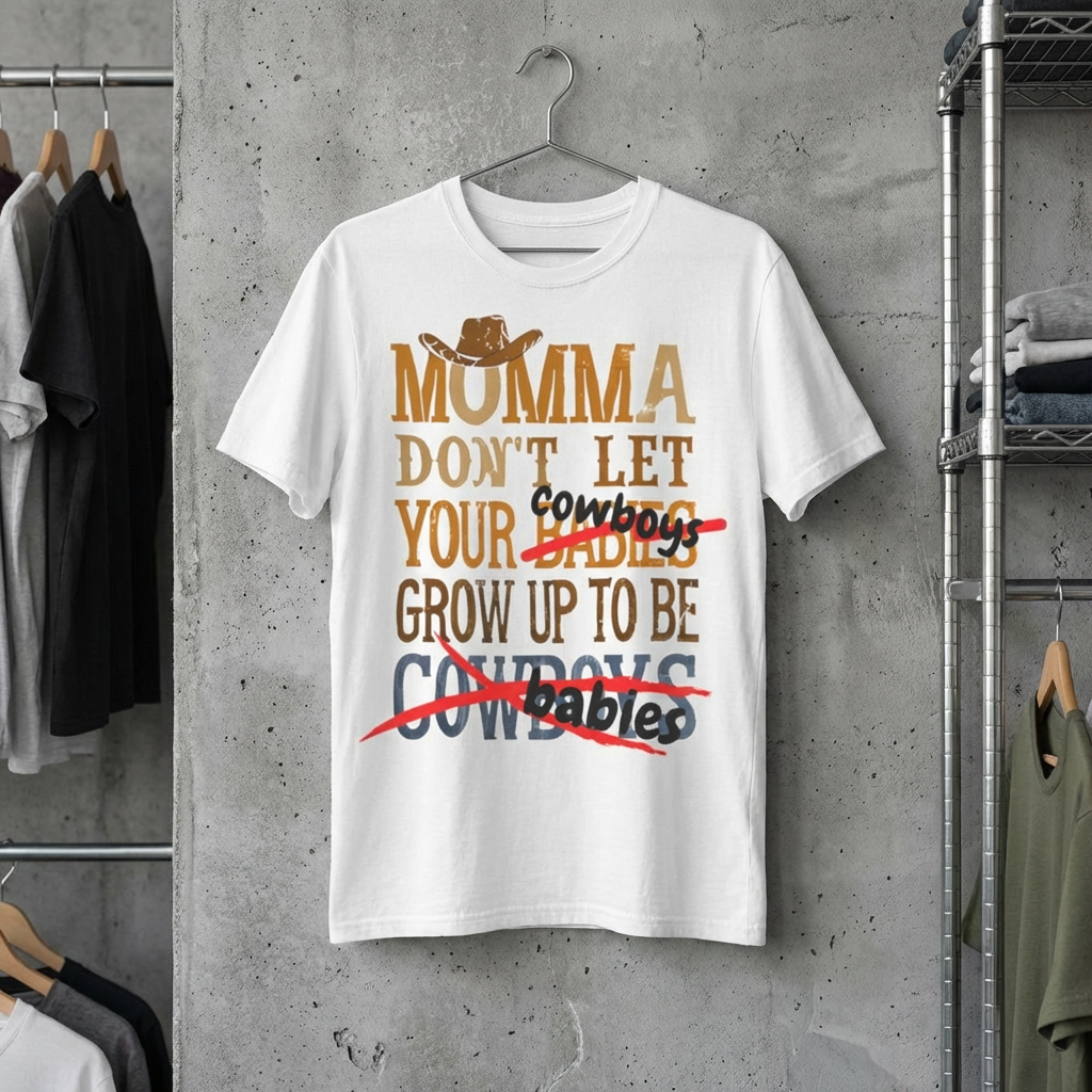 Don’t Let Your Cowboys Grow Up to Be Babies T-Shirt – Western Graphic Tee