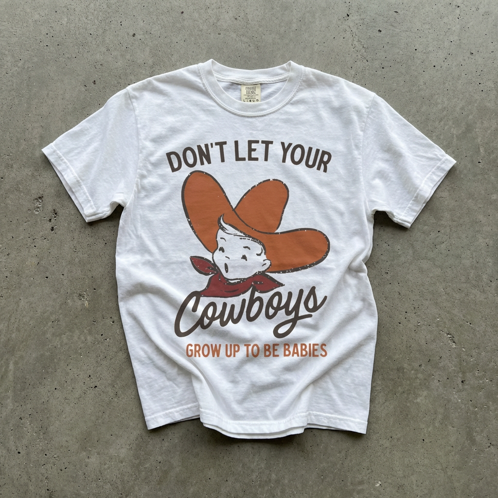 Mama Dont let your cowboys grow up to be babies, Western Tshirt, Cute mom tee