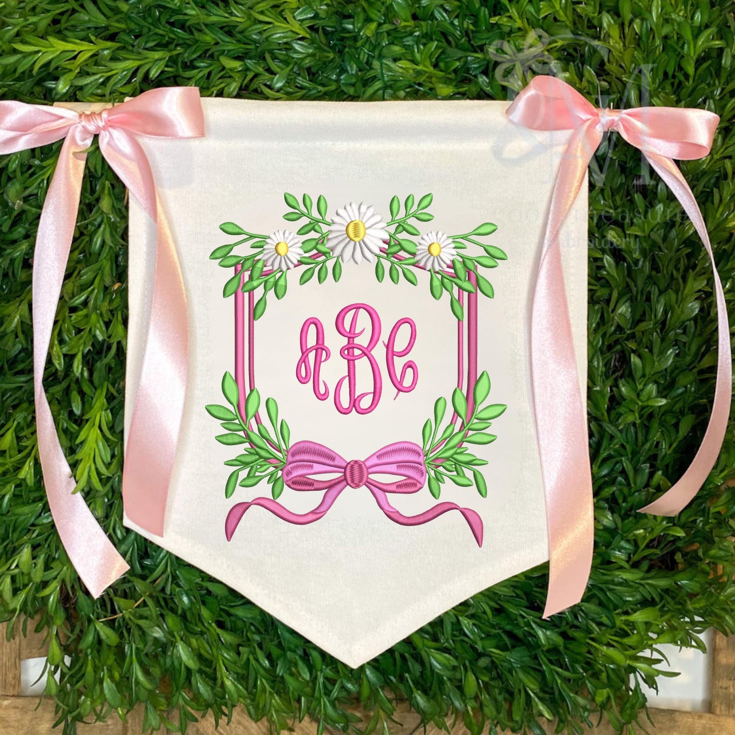 Embroidered Baby Banner, Birth Announcement, Hospital Door Sign, Baby Gift image 1