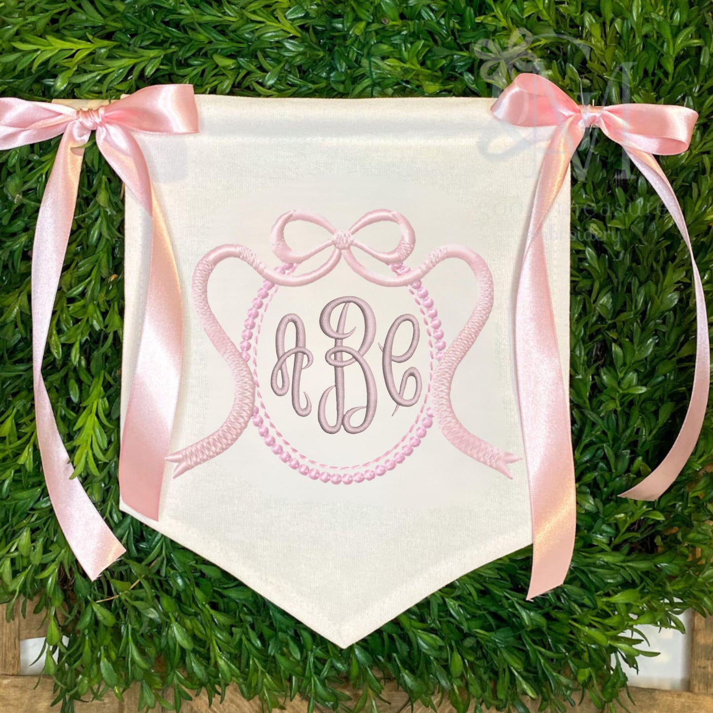 Embroidered Baby Banner, Birth Announcement, Hospital Door Sign, Baby Gift image 6