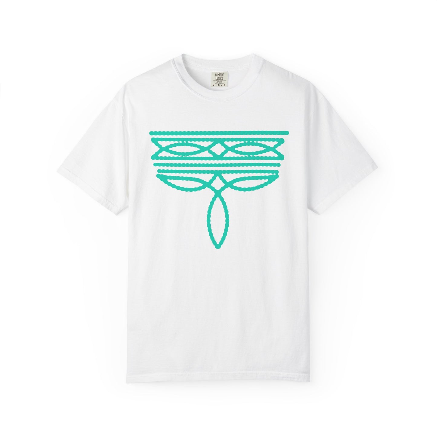 Turquoise Cowgirl Boot Stitch T-shirt