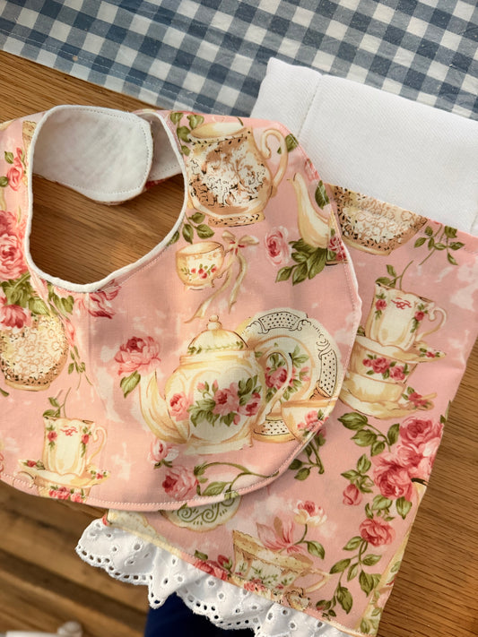 Baby bib and burp cloth