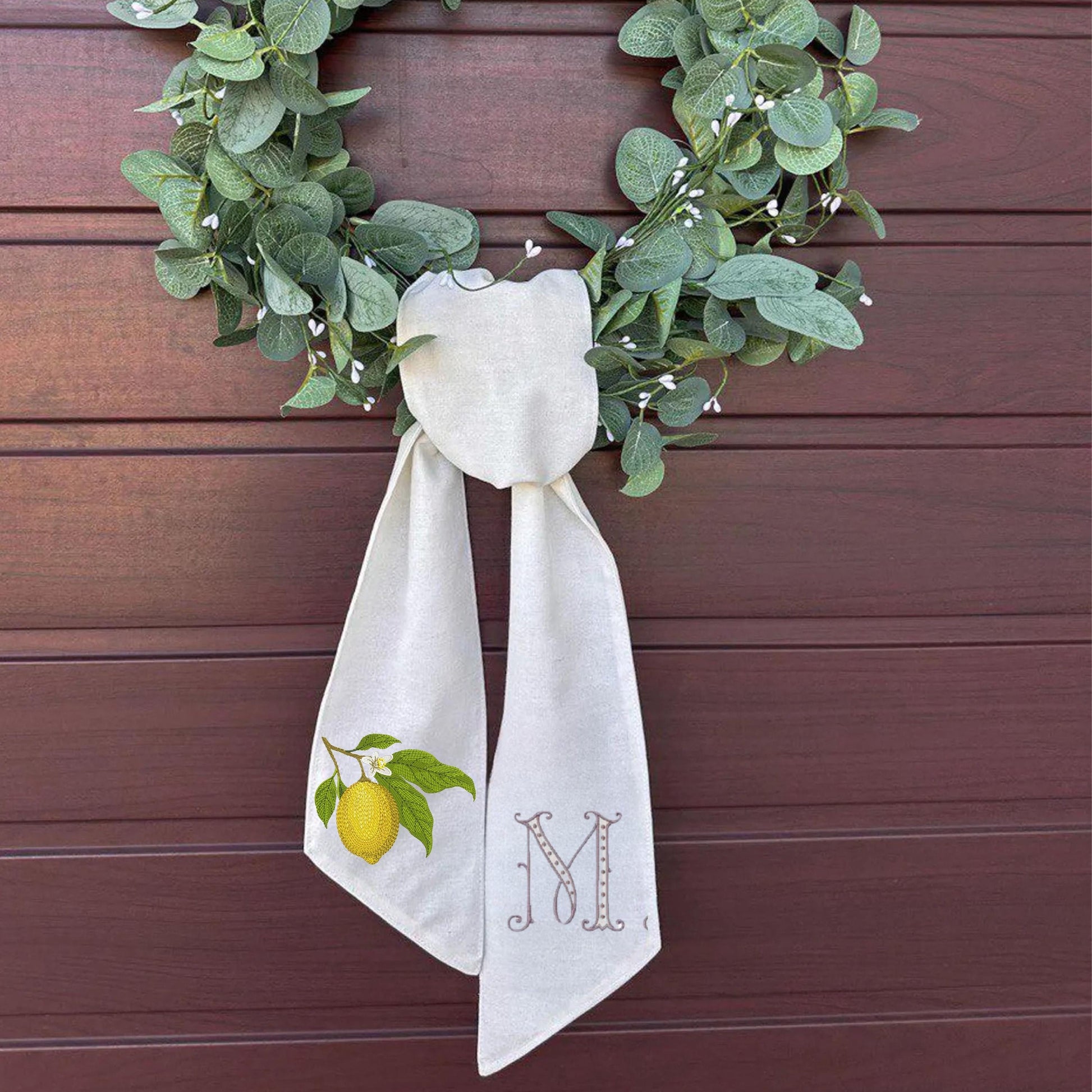 Floral Wreath Sash, Bridal & Housewarming Gift, Monogrammed image 5