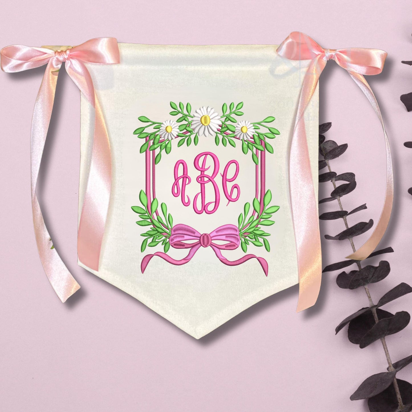 Embroidered Baby Banner, Birth Announcement, Hospital Door Sign, Baby Gift image 7